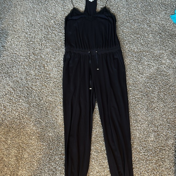 Cami NYC Estella Racerback Black Lace Trim Jumpsuit - Picture 14 of 15